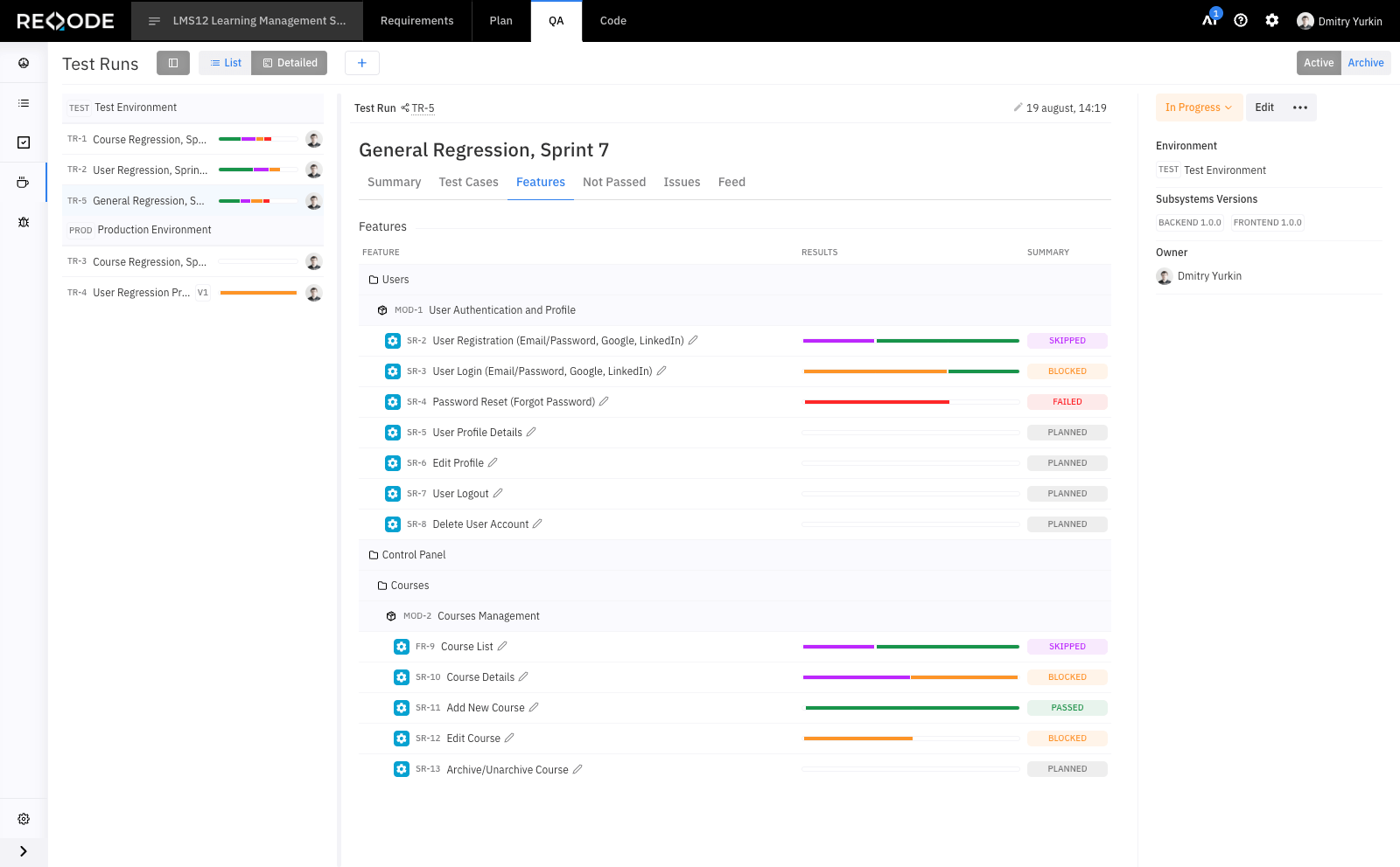 Test management