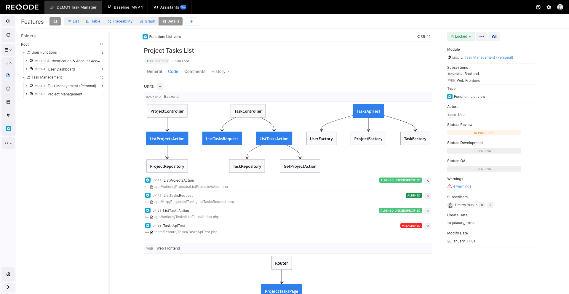 Specs - Code Alignment
